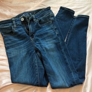 American Eagle Outfitters Dark Blue Women's Skinny Jeans